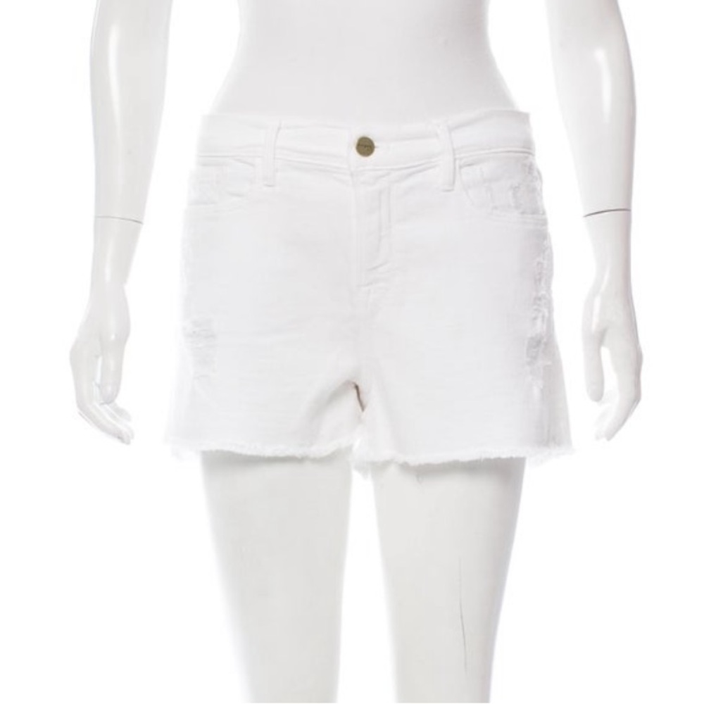 Frame 29 White Denim Shorts